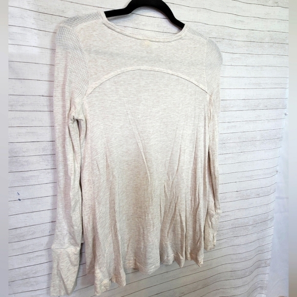 WE THE FREE WAFFLE KNIT SLUB LONG SLEEVE TEE, SZ XS - Picture 8 of 11